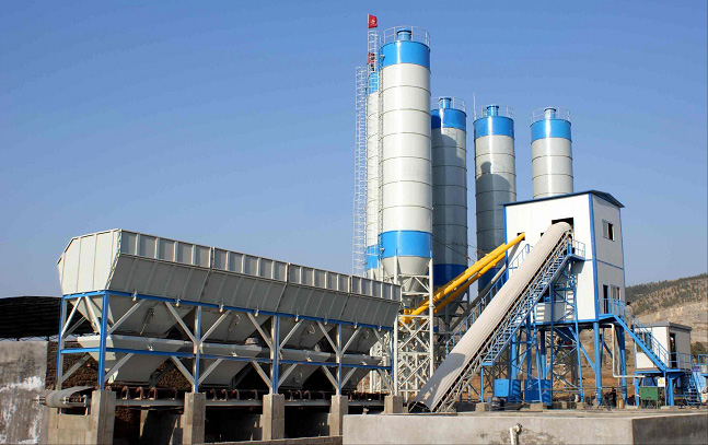 HZS90 Stationary Concrete Batching Plant 